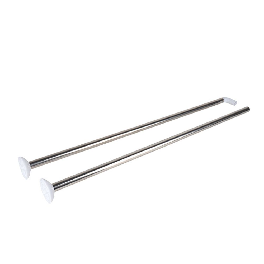 Bară de colț din inox pentru perdea duș 80x80 cm, crom